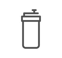 Sports supplements related icon outline and linear vector.