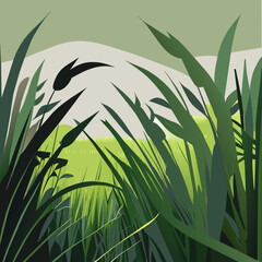 Grass leaves