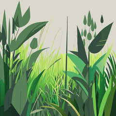 Grass leaves