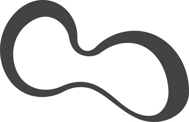 Organic abstract shape. Liquid organic blob. Random black simple ink drop. Fluid element