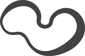 Fototapeta premium Organic abstract shape. Liquid organic blob. Random black simple ink drop. Fluid element