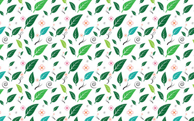 seamless pattern with leaves