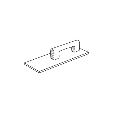 line art Trowel Tool icon vector, minimalist illustration design template