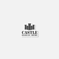 Castle template logo icon sticker