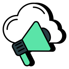 Perfect design icon of cloud announcement
