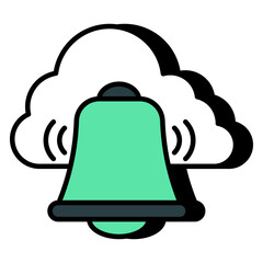 An icon design of cloud bell 