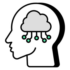 Modern design icon of cloud user