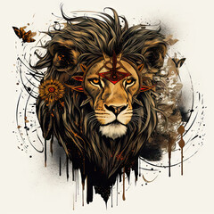 Discover the untamed beauty of the animal kingdom through this AI-generated Lion masterpiece.