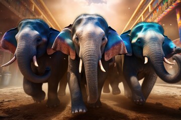 Vibrant Elephants: A Colorful Journey