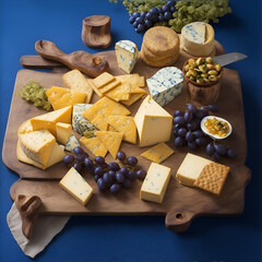 Photo of delicious arranged cheese