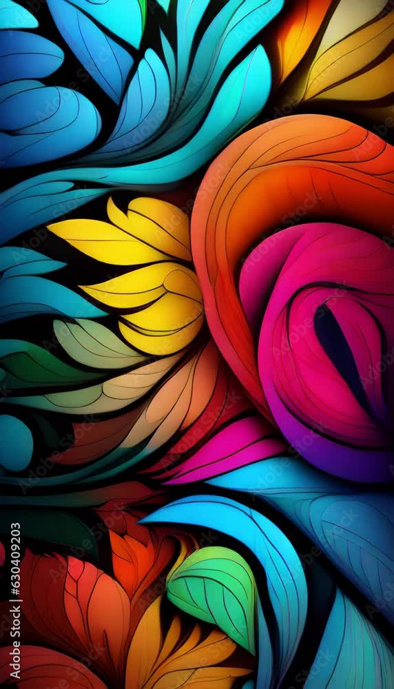 Poster mixnmatch fractal pattern use fractal patterns of bold colors to create a mesmerizing composition th