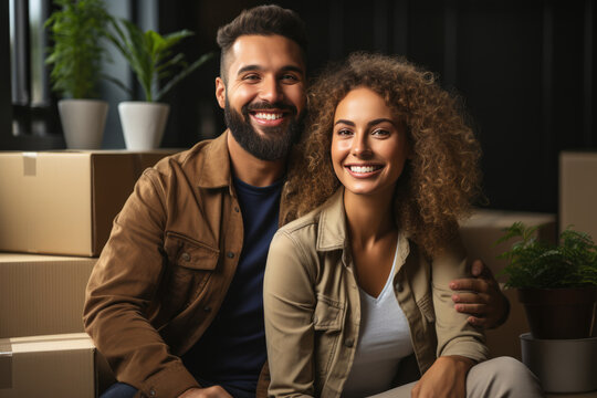 A Young Couple Moving Into Their New Apartment Carrying Boxes Up The Stairs . Moving In Together, Decluttering For A Fresh Start, Apartment Hunting Tips, Newfound Independence