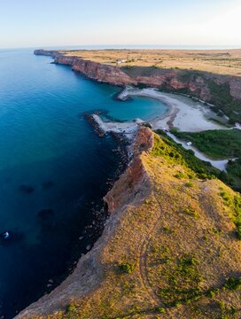 A scenic sunset over the Bolata Coast, Kaliakra Region in Bulgaria