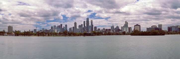 Panoramic shot of the skyline of Melbourne, Australia