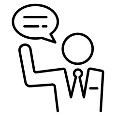 Businessman talking icon