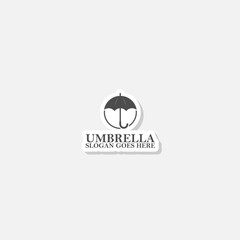 Umbrella logo template icon sticker