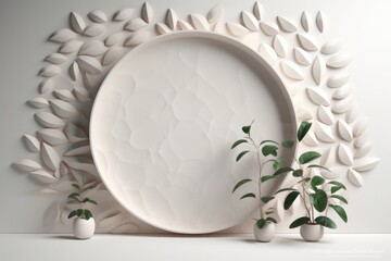 Refined White Wall Background - Tranquil 3D Render