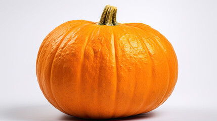 Orange Pumpkin on Isolated White Background Created with Generative AI