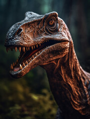 Dinosaur in its Natural Habitat, Wildlife Photography, Generative AI