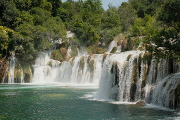 Sideways Spectacle: Viewing Krka Waterfalls from the Side