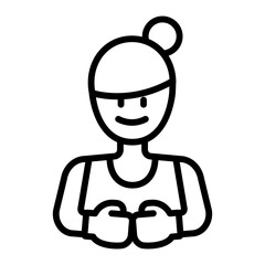Woman boxer icon