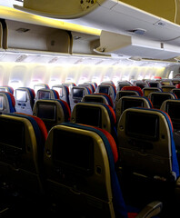 Interior of an airplane - Boeing 777