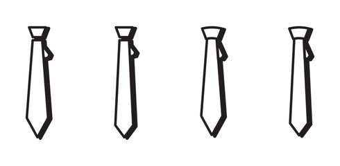 Tie line icon, Tie Icon set in trendy flat style isolated on white background. Necktie symbol for your web site design, logo, app, UI. Vector illustration sign of necktie.