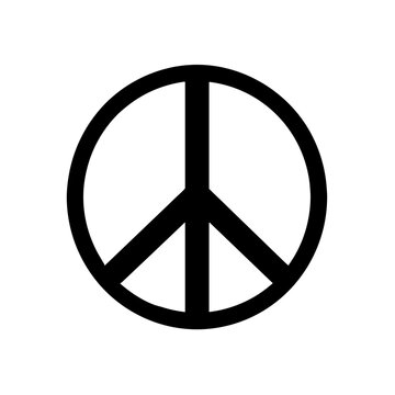 Peace sign icon, hippie symbol, vector illustration on transparent white background