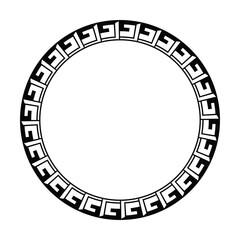 Circle frame border round design shape icon for decorative vintage doodle element for design in vector illustration