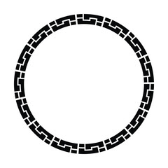 Circle frame border round design shape icon for decorative vintage doodle element for design in vector illustration