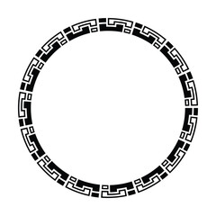 Circle frame border round design shape icon for decorative vintage doodle element for design in vector illustration