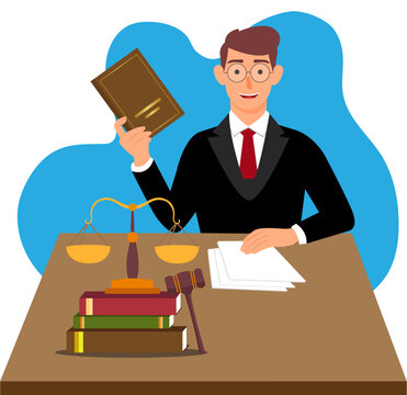 abogado en su escritorio