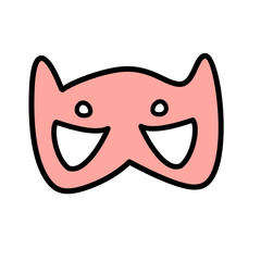 superhero mask vector icon