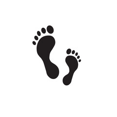 Fototapeta na wymiar Human footprint on a white background
