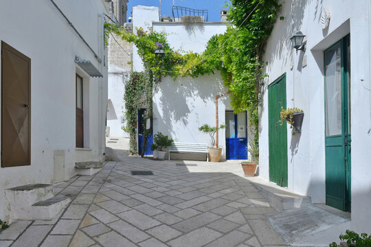A characteristic street of Ruffano, an old village in the province of Lecce, Italy.