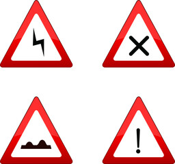 Obraz premium set of warning signs