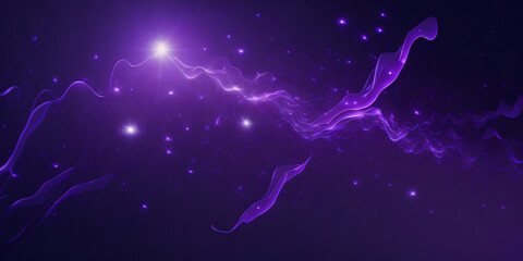 Obraz na płótnie Canvas Gradient violet glowing particles background