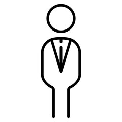Gentlemen toilet sign icon