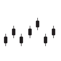 Graph and chart icon silhouette