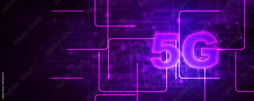Poster 2d rendering 5g network 5g connection
