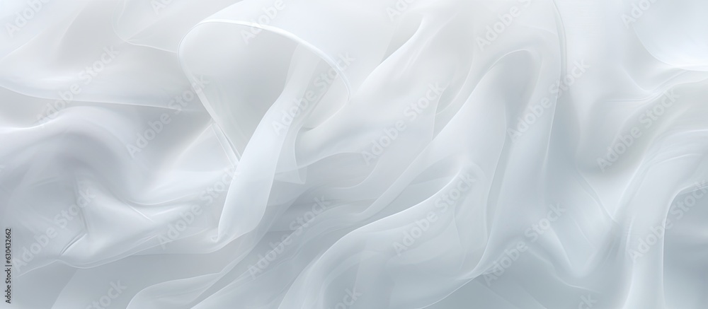 Poster The material used is tulle, chiffon, and transparent white curtains. It creates an abstract background with a texture and pattern. space available for adding text or copy space.