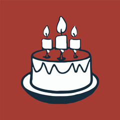 birthday cake with candles