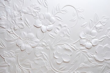 Embossed floral texture background, raised and delicate floral patterns, elegant and sophisticated surface, graceful and artistic