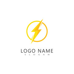 Power lightning logo vector illustration business element and symbol design