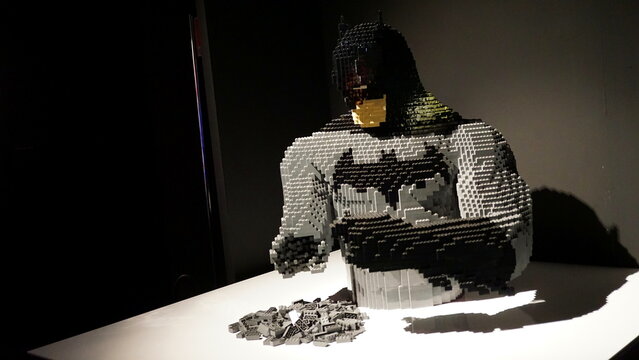 THE BATMAN made with Lego bricks by Nathan Sawaya of The Art of the Brick DC Super Heroes