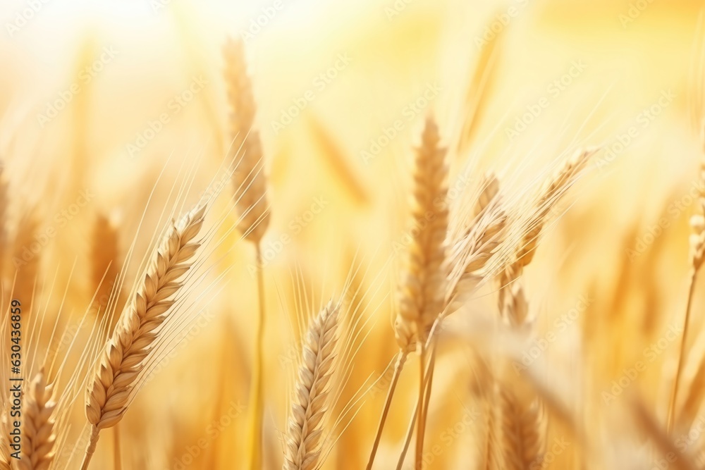 Wall mural Swaying wheat field texture background, golden grains in the breeze, rural countryside backdrop, warm and harvest-ready