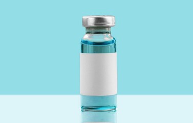 A single vial of injection on desk in hospital