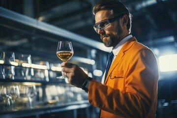 Technologists taste beverage products and inspect their quality.