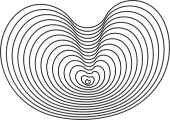 Fototapeta premium Abstract topography circles. Organic texture shape. Outline illustration