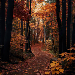 Autumnal Serenity: A Walk in the Forest